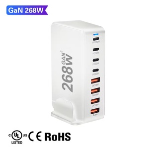 268W GAN manyetik USB C hızlı şarj 8 in 1 8-Port çok USB tip C cep telefonu ve kulaklık adaptörü - Product Image 2