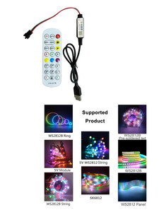 WS2812B WS2811 24key APP ARGB RGB LED Music indirizzabile LED Strip Light Dreamcolor Chasing Tape telecomando che cambia colore - Product Image 6