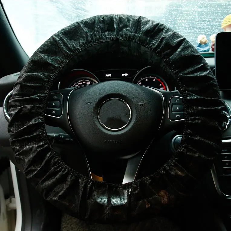 Không dệt vải dùng một lần linh hoạt mờ đen xe chỉ đạo Wheel bìa, Trắng chỉ đạo Wheel bao gồm