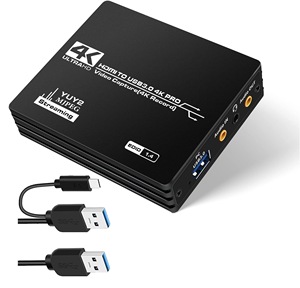 SYONG Video Capturer <strong>HDMI</strong> to USB Capture Card Video 4K <strong>Input</strong> Dual - <strong>HDMI</strong> to USB Type C Audio Cam Link Video Capture Card