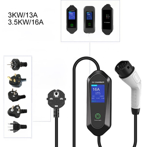 Fabrika OEM ODM tipi 2 elektrikli araç şarjı 16A elektrikli araçlar için şarj istasyonları için tek fazlı taşınabilir elektrikli araç şarjı - Product Image 2