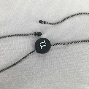 工場ハングタグストリングカスタマイズされたロゴアパレルプラスチックハングタグストリング衣類用丸型シールタグ - Product Image 1
