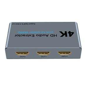 Divisor de audio HDMI 1 entrada 2 salidas HD Splitter 1x2 para HDTV PS 4 4K con extractor de audio 3,5 Jack HDMI Switcher Adapter