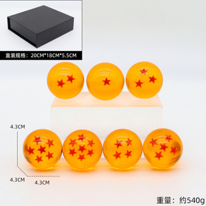 3.5CM 4.3CMピース/セット人気のドラゴンアニメフィギュアクリスタルボールシェンロンDBZPVCフィギュアプラスチックボールおもちゃキッズ人形