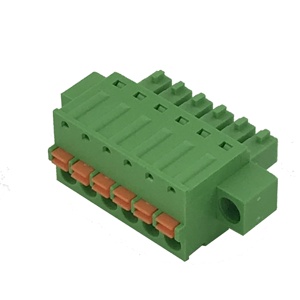 3,81mm 6 pines hembra primavera tipo enchufable sin tornillos bloque de terminales con brida oído XK15EDGKDM-3.81-6P - Product Image 2