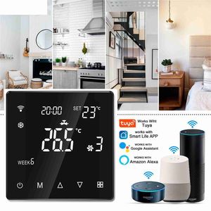 Thiết kế hiện đại tuya wifi thông minh điều khiển nhiệt độ màn hình LCD màu đen Sưởi ấm nhà nhiệt cho phòng khách sạn nhiệt - Product Image 3