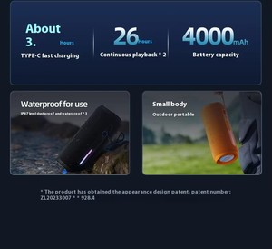 ลำโพงซับวูฟเฟอร์พกพา M6 บลูทูธ 30 วัตต์ คุณภาพสูง มินิไร้สาย สำหรับงานปาร์ตี้ที่บ้าน ไฟ RGB LED กันน้ำกันฝุ่นมาตรฐาน IP67 รองรับ AUX - Product Image 4