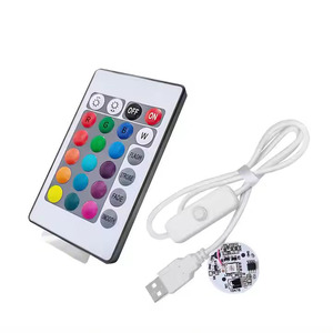 RGB LED Light Board DC 5V USB potenza ingresso gradiente colori 1 metro nero o bianco cavo telecomando 3W SMD Chip - Product Image 3