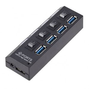 Mozzo 4 porte indipendente 3.0hub con alimentazione USB ad alta velocità Hub Plug and Play senza Driver - Product Image 2