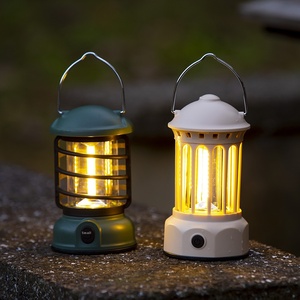 Nhà máy tùy biến ngoài trời cắm trại Lều & bầu không khí chiếu sáng ABS & PC cơ thể retro phong cách Quà Tặng di động LED trại đèn lồng - Product Image 4