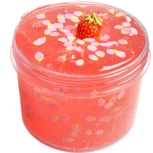 Yeni varış şeffaf kristal kil meyve seti Playdough balçık yumuşak seramik meyve dilimi DIY oyuncak kil balçık çocuklar için