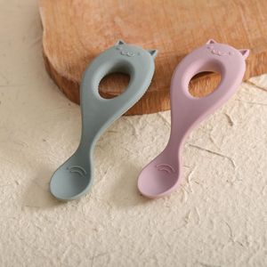 Set sendok makan bayi, perlengkapan menyapih bayi sendok garpu silikon Led untuk Orok - Product Image 6