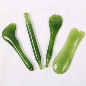 Kalp şekilli Gua Sha Guasha kurulu yeşil gül kuvars yeşim taş kazıma masaj aleti gua sha kurulu - Product Image 5