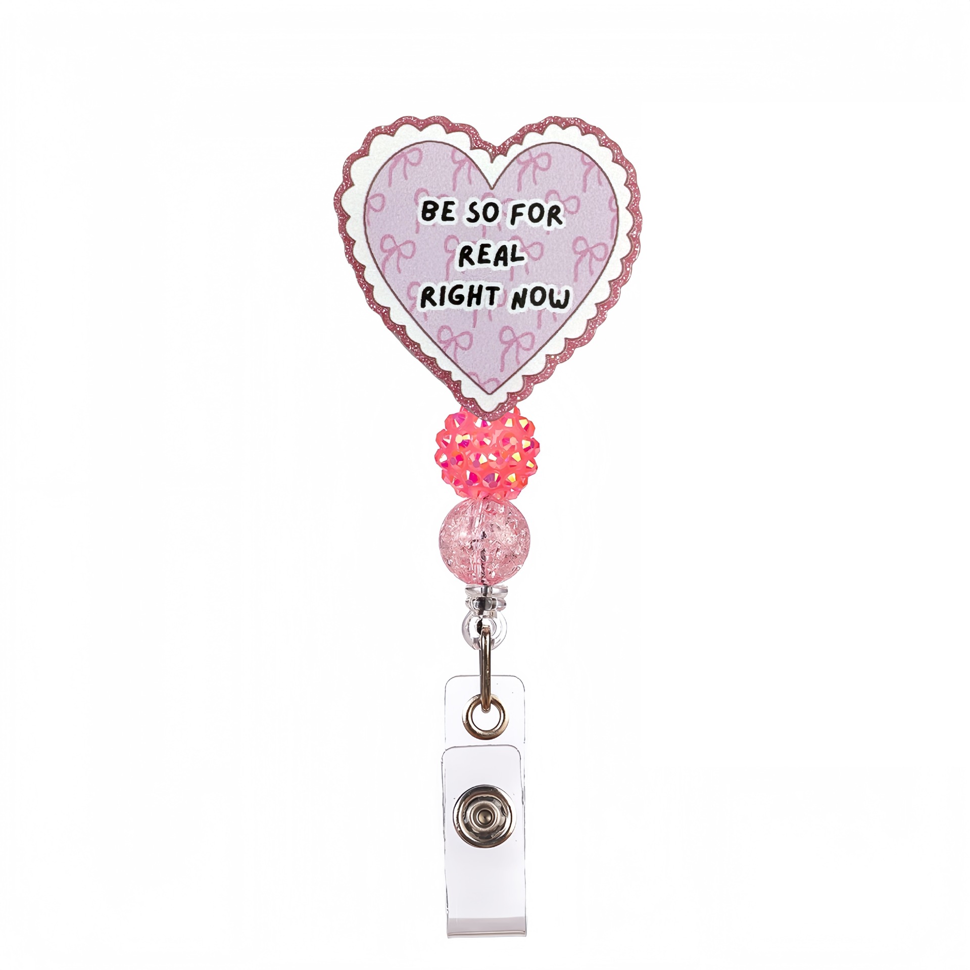 Pink Beaded real heart