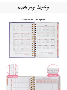 Custom Spiral Hardcover Planner Wire-O Bound Gratitude Journal Spiral <strong>Notebook</strong> <strong>With</strong> Colored <strong>Index</strong> Tab Divider - Product Image 6