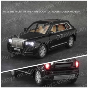Döküm 1:24 Cullinan alaşım araba modeli simülasyon araba oyuncak geri çekme ses ve hafif metal toplama araba modeli - Product Image 6