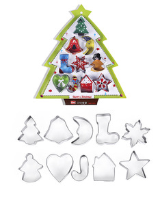 जय क्रिसमस स्टेनलेस स्टील कुकी बेकिंग उपकरण बिस्किट मोल्ड के लिए सेट 3 डी क्रिसमस कार्टून पशु कुकी कटर - Product Image 6
