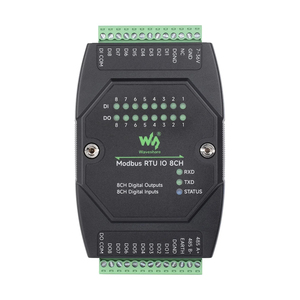 Industrial 8-Ch Digital Input &amp; <strong>Output</strong> <strong>Module</strong>, DC 7~36V Wide Voltage Power Supply, <strong>Modbus</strong> RTU Protocol - Product Image 1