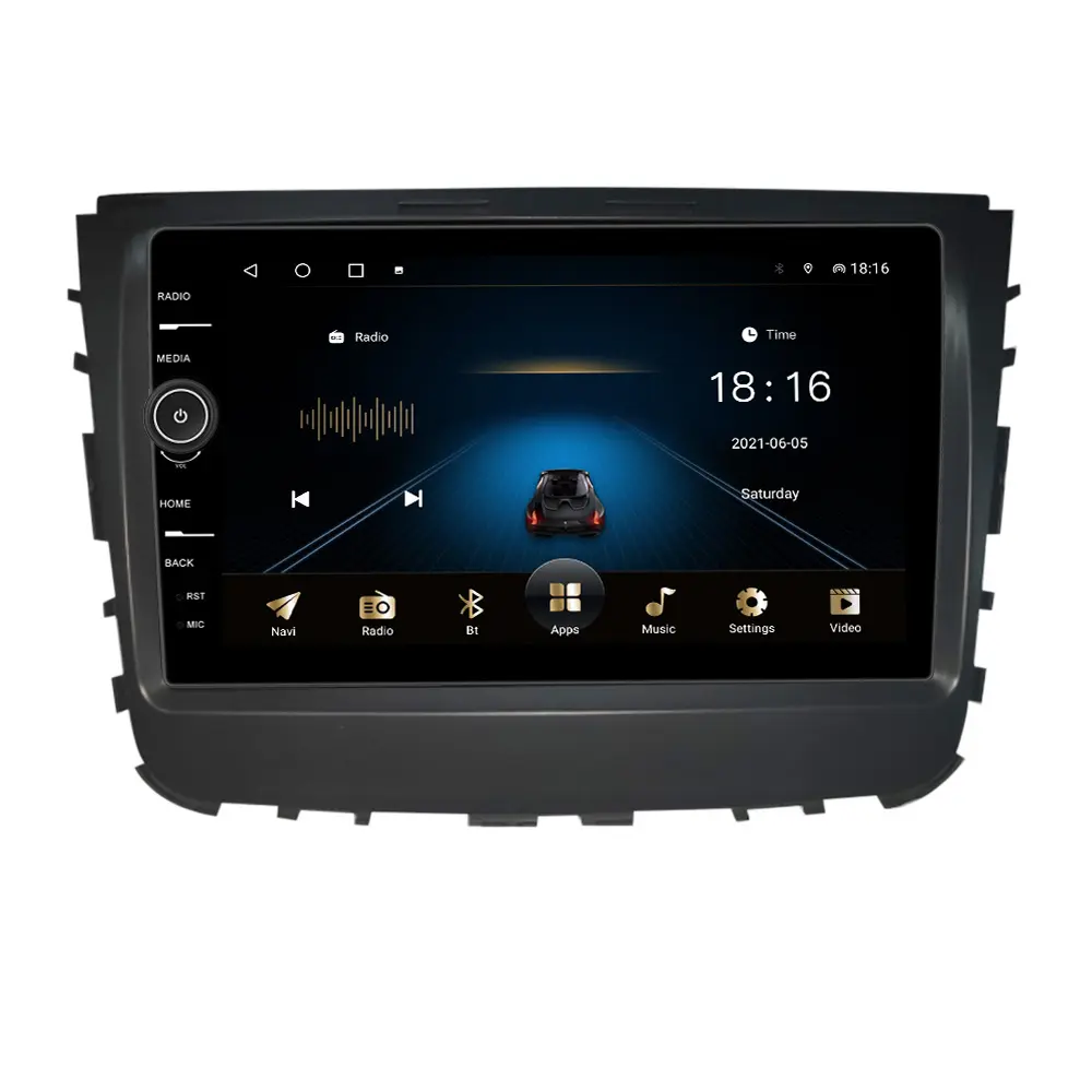QLED कार ऑडियो प्रणाली SsangYong Rexton 2019 ऑटो इलेक्ट्रॉनिक्स आईपीएस कार डीवीडी प्लेयर के लिए carplay आरडीएस डीएसपी कार मल्टीमीडिया प्लेयर