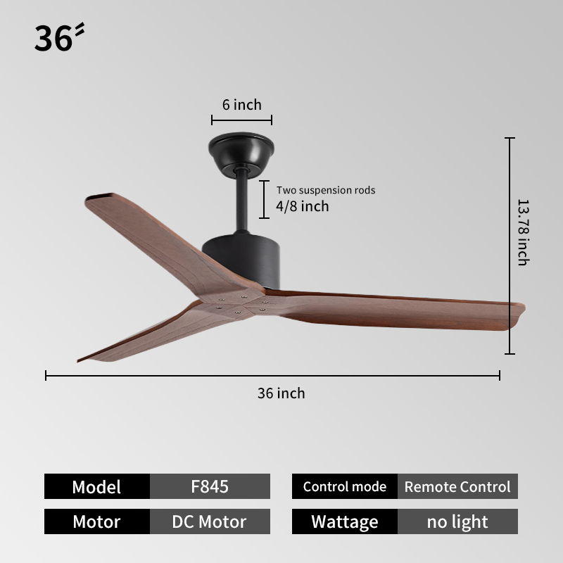 36IN-Black Wood