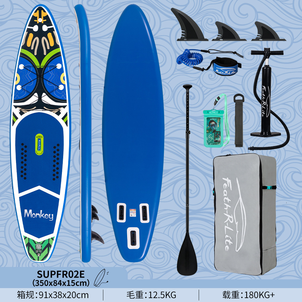 Supfr02e-350 cm singe spirituel bleu-avec support pour appareil photo