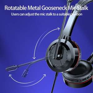 Computer Call Center <strong>Headset</strong> 3.5 mm Jack Home Office <strong>Headset</strong> RJ Plug in Line Voice Control Telephone on Ear <strong>PC</strong> <strong>Headset</strong> - Product Image 3