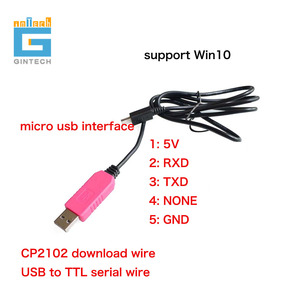 Mikro USB 5PIN 1M CP2102 USB UART TTL kablo modülü 4 Pin 4 P seri adaptör indir kablosu modülü için win10 için ahududu Pi - Product Image 3