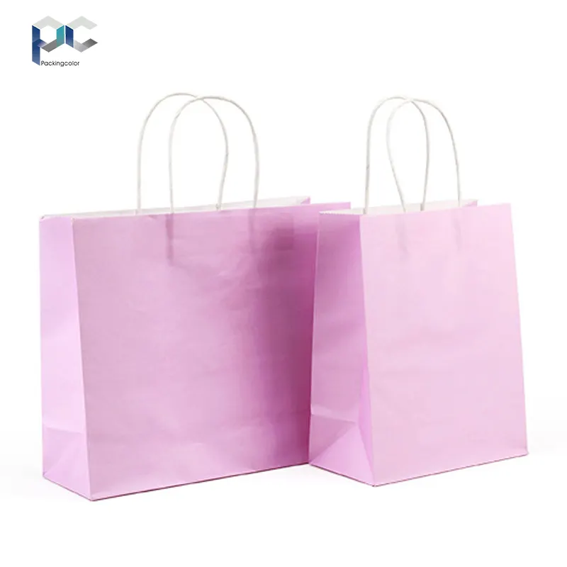 Sac en papier kraft blanc avec logo imprimé personnalisé, plusieurs modèles économiques et pratique, pour les courses, vente en gros, livraison gratuite