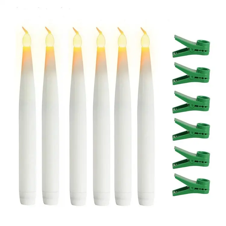 Flameless Flickering Taper 2 Remote Controls Timer Real Wax 3D Wick Light Window Candles Battery Christmas Home Wedding Decor