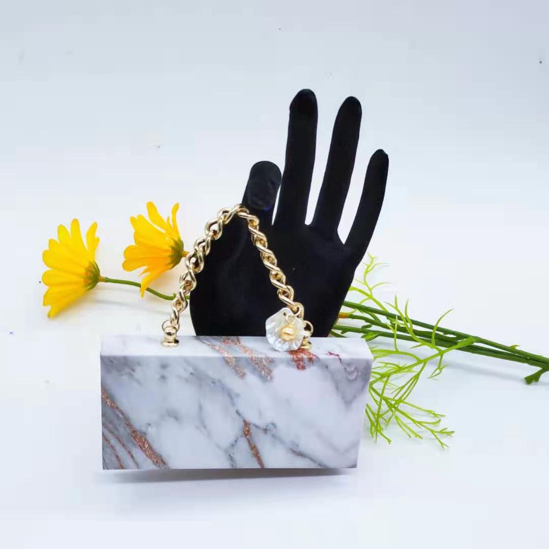 Rose gold marble chain