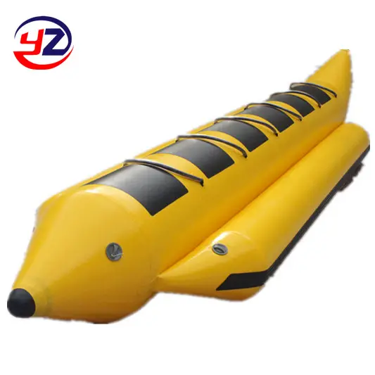 0.65, 0.9mm PVC Wholesale inflatable fly fish banana boat for sale 5/6/7/8 people to sit