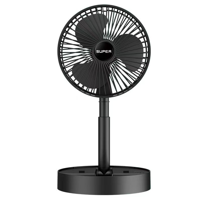 Black rechargeable fan