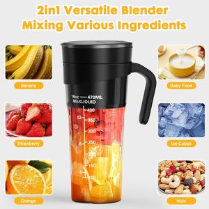 Passen type-c sallar ve Shakes buz Protein sıkacağı düşük fiyat Blender sıkacakları için şarj edilebilir pil taze meyve suyu - Product Image 5