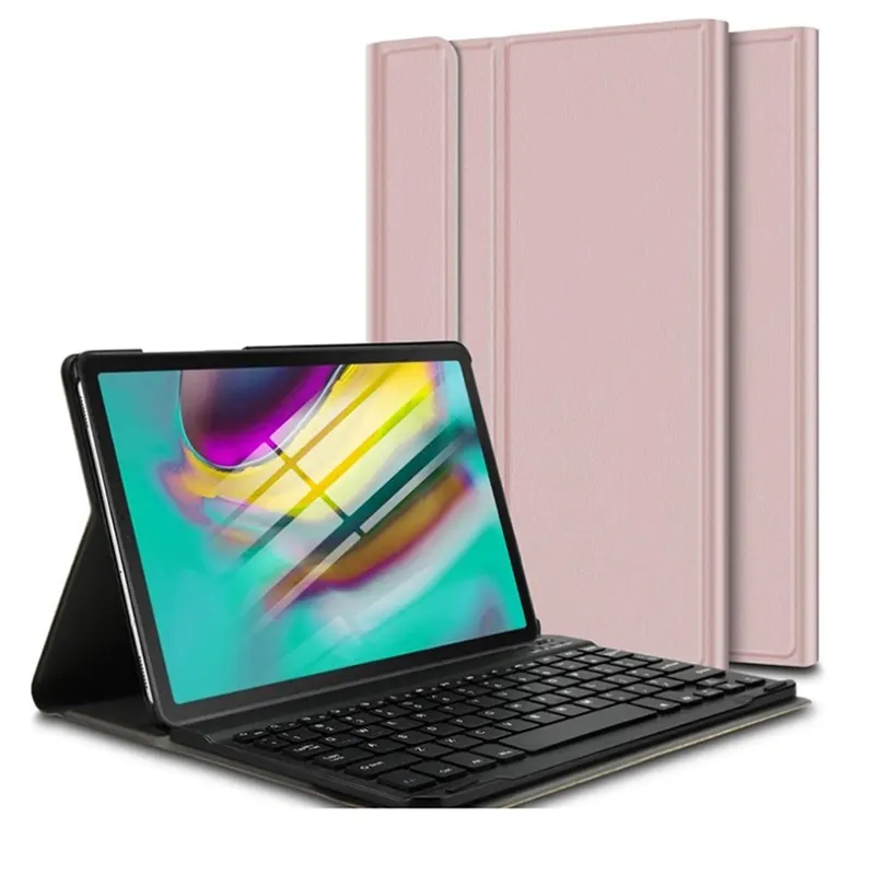 Capa protetora para teclado de 11 polegadas, capa tpu macia e à prova de choque, em couro pu 360, para samsung galaxy tab s7 t870 t875