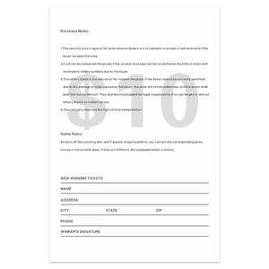 Tarjetas de lotería con código de seguridad de boleto de premio colorido con logotipo personalizado de diseño gratuito en línea - Product Image 3