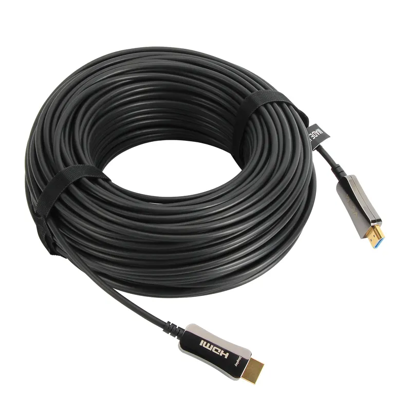 OEM Hdmi 2.0 TV Computer Connecting Cable High Speed 18Gbps Armored AOC Fiber Optical 4k HDMI Fiber Optic Cable 100 Meter