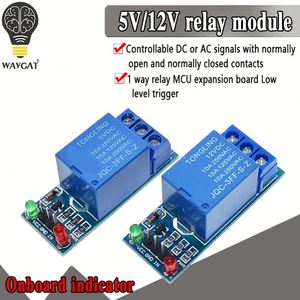 Disparador de bajo nivel de 5V y 12V, módulo de relé de 1 canal, Escudo de placa de interfaz para módulo PIC AVR DSP ARM MCU Dsp - Product Image 2