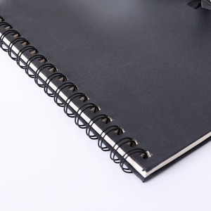Alta Qualidade A5 Espiral Limite Hardcover Sketchbook Amostra Personalizada Anti-Bleeding Grosso Em Branco Capa De Couro Papel Material Páginas