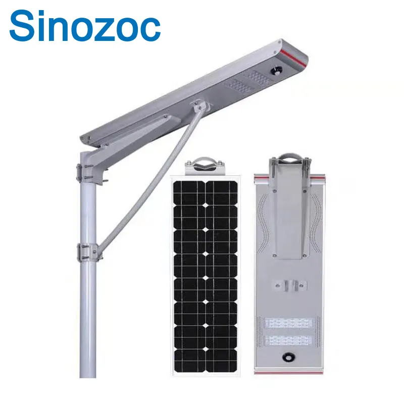 Sinozoc интегрированный уличный светильник на солнечной батарее все в одном 60 Вт для умного городского общественного освещения