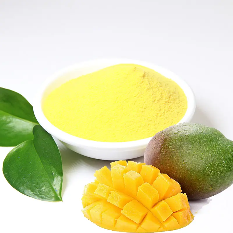 Polvo de fruta de bebida instantánea Polvo de mango orgánico 100% Polvo de jugo de Mango Liofilizado natural