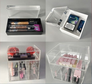 Handmade Clear Acrylic Candy Box with Sliding Lid Custom <strong>Plexiglass</strong> <strong>Display</strong> Case <strong>Cube</strong> for Food Acrylic <strong>Display</strong> Case with Base - Product Image 4