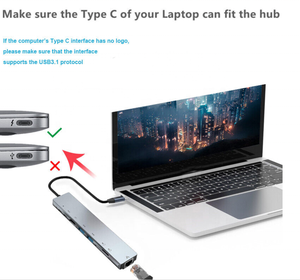 Computer usb c hub 8 in 1 typ c hub - Product Image 6
