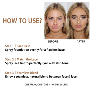 विग समुद्री समुद्री मील के लिए पेशेवर फीता टिंट स्प्रे और फाउंडेशन स्प्रे सेट स्प्रे सेट - Product Image 6