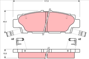 D2089 04466-50070 LS400ブレーキパッドセラミックまたは半金属日本ブレーキパッドLexus Ls400ブレーキパッド
