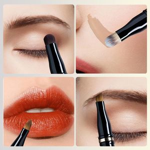 4-in-1 Double Endedชุดแปรงแต่งหน้าที่ถอดออกได้Travel Lipแปรงคิ้วอายแชโดว์ใบหน้าแปรงเครื่องสําอางสําหรับของเหลว - Product Image 5