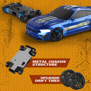 Novice-Friendly <strong>1</strong>/43 <strong>RC</strong> Drift Car <strong>Model</strong> Ready-to-Play with Lights Professional 2.4G Remote Control Toy Out of the Box - Product Image 6