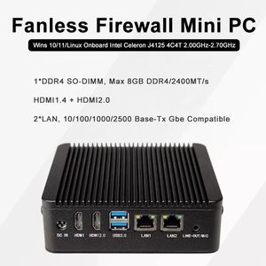 Ascosk Aluminium Alloy <strong>Embedded</strong> Mini Pc 2.7gbs 2 Lan Firewall J4125 Fanless Mini Pc <strong>X86</strong> Firewall Router <strong>Board</strong> Industrial <strong>Compute</strong> - Product Image 6