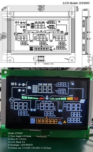 7 Segmental Digital Solar Inverter Display Lcd schermo nero Va segmento personalizzato Display Lcd Inverter modulo Lcd