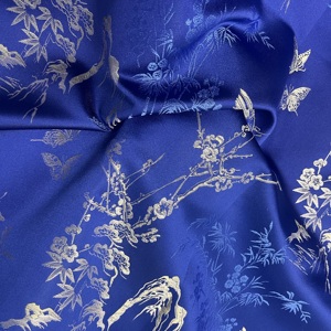 Traditional Auspicious and Smiling Pattern Style Sufficient Quantity Comfortable Jacquard Brocade Fabric for Women <strong>Tang</strong> Suit - Product Image 5