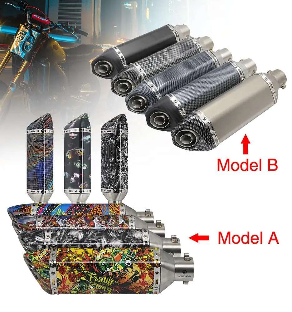 Accesorios de Motor, sistema de escape para motocicleta, silenciador de tubo de escape Universal para motocicleta, tubo de silencio modificado para motocicleta